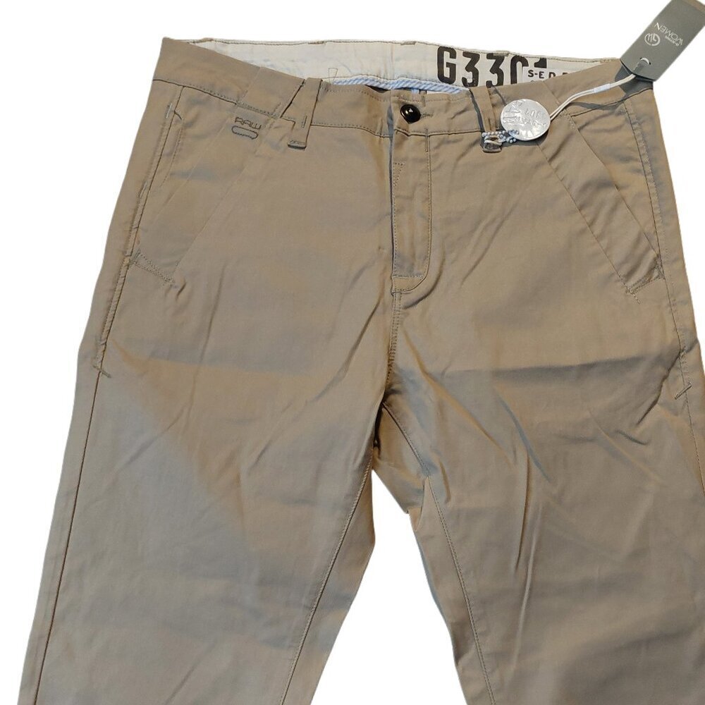 G-Star Raw 3301 Laundry Bronson Loose Tapered Chino Twill Pants Trousers Sz 26 - Picture 5 of 11